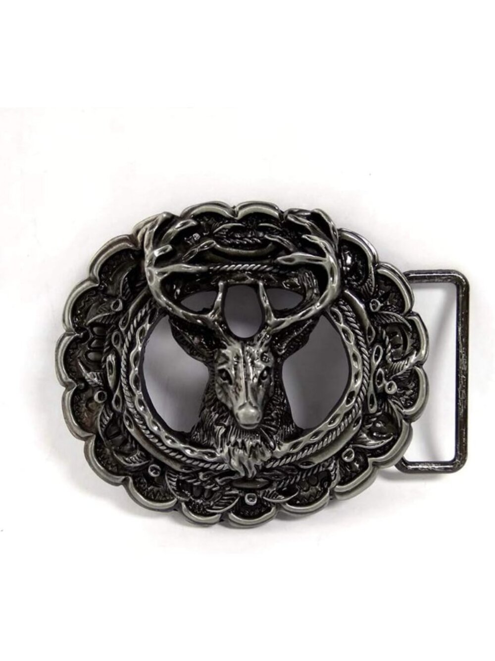 Unisex 3d Deer Head Western Cowboy Belt Buckle Custom Belt Accessory